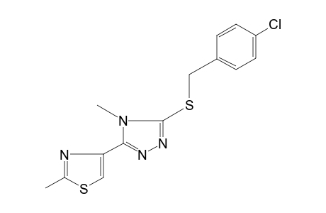 3-[(p-chlorobenzyl)thio]-4-methyl-5-(2-methyl-4-thiazolyl)-4H-1,2,4-triazole