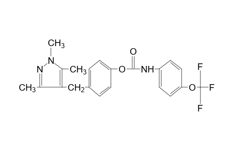 alpha-(1,3,5-TRIMETHYLPYRAZOL-4-YL)-p-CRESOL, p-(TRIFLUOROMETHOXY)CARBANILATE (ESTER)