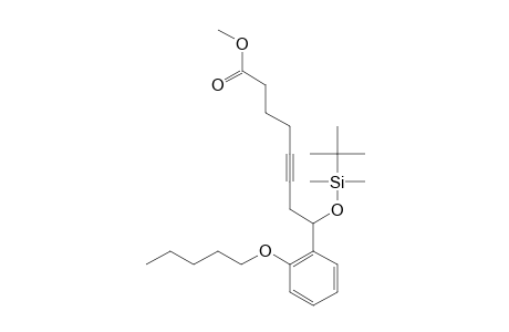 METHYL-8-(TERT.-BUTYLDIMETHYLSILANYLOXY)-8-(2-PENTYLOXYPHENYL)-OCT-5-YNOATE