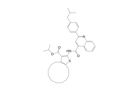 Isopropyl 2-({[2-(4-isobutylphenyl)-4-quinolinyl]carbonyl}amino)-4,5,6,7,8,9,10,11,12,13-decahydrocyclododeca[B]thiophene-3-carboxylate