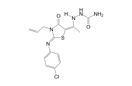 2-[1-[3-Allyl-2-[(4-chlorophenyl)imino]-4-oxo-1,3-thiazolidin-5-ylidene]ethyl]hydrazinecarboxamide