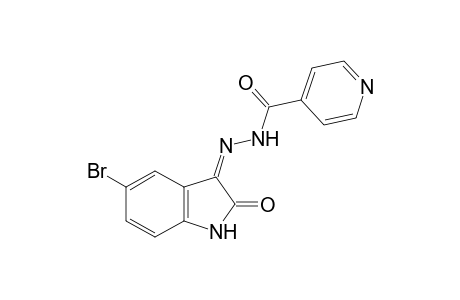 isonicotinic acid, (5-bromo-2-oxo-3-indolinylidene)hydrazide