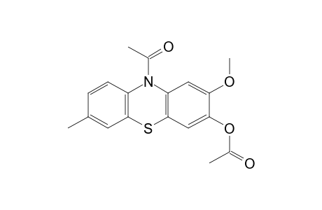 10-acetyl-2-methoxy-7-methylphenothiazin-3-ol, acetate (ester)