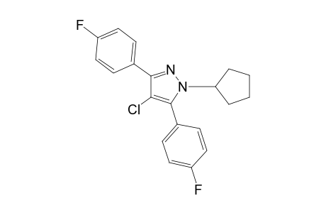 4-chloro-1-cyclopentyl-3,5-bis(4-fluorophenyl)-1H-pyrazole