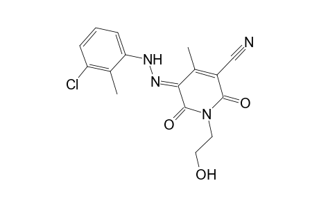 (5E)-5-[(3-chloranyl-2-methyl-phenyl)hydrazinylidene]-1-(2-hydroxyethyl)-4-methyl-2,6-bis(oxidanylidene)pyridine-3-carbonitrile