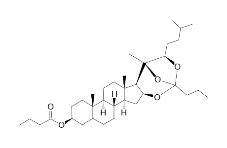 (20R,22R)-3-BETA-BUTYRYLOXYCHOLESTANE-16-BETA,20,22-ORTHOBUTYRATE