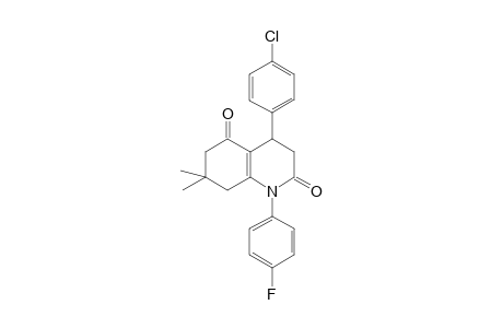 4-(4-Chlorophenyl)-1-(4-fluorophenyl)-7,7-dimethyl-3,4,6,8-tetrahydroquinoline-2,5-dione