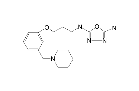 2-Amino-5-[3-[3-(piperidinomethyl)phenoxy]propylamino]-1,3,4-oxadiazole