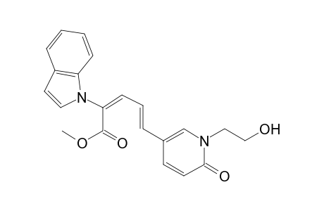 Methyl 5-[1-(2-hydroxyethyl)-2-oxo-1,2-dihydro-5-pyridyl]-2-(1-indolyl)-2,4-pentadienoate