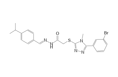 2-{[5-(3-bromophenyl)-4-methyl-4H-1,2,4-triazol-3-yl]sulfanyl}-N'-[(E)-(4-isopropylphenyl)methylidene]acetohydrazide