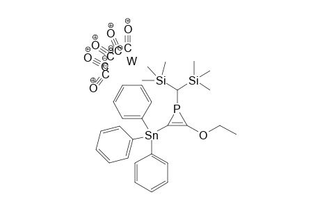 [(2-Ethoxy-3-triphenylstannyl-phosphiren-1-yl)-trimethylsilyl-methyl]-trimethyl-silane tungsten pentacarbonyl