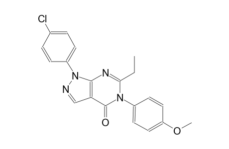 4H-pyrazolo[3,4-d]pyrimidin-4-one, 1-(4-chlorophenyl)-6-ethyl-1,5-dihydro-5-(4-methoxyphenyl)-