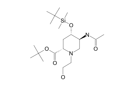 TERT.-BUTYL-(2S,4S,5S)-5-ACETAMIDO-4-[(TERT.-BUTYL)-DIMETHYLSILYLOXY]-1-(2-HYDROXYETHYL)-PIPERIDINE-2-CARBOXYLATE