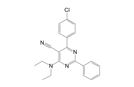 4-(p-CHLOROPHENYL)-6-(DIETHYLAMINO)-2-PHENYL-5-PYRIMIDINECARBONITRILE