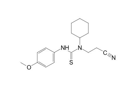 1-(2-cyanoethyl)-1-cyclohexyl-3-(p-methoxyphenyl)-2-thiourea