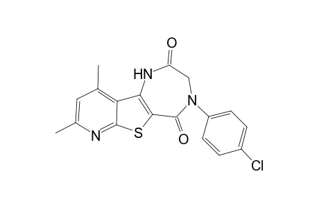 4-(4-Chlorophenyl)-8,10-dimethyl-3,4-dihydro-1H-pyrido[3',2':4,5]thieno[3,2-e][1,4]diazepine-2,5-dione