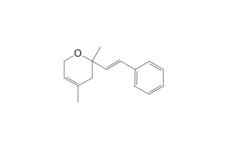 2,4-Dimethyl-2-(2-phenylethenyl)-3,6-dihydro-1,2-pyran