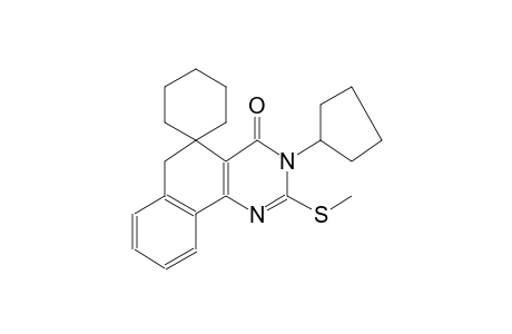 3-cyclopentyl-2-(methylthio)-3H-spiro[benzo[h]quinazoline-5,1'-cyclohexan]-4(6H)-one