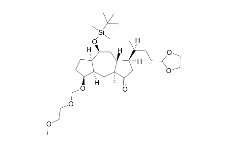 (1R,3aS,4aR,5S,7aR,8S)-8-[(tert-Butyldimethyl)siloxy]-1-[3-(1,3-dioxolan-2-yl)-(1S)-1-(methyl)propyl]-5-[(2-methoxyethoxy)methoxy]-3a-methyl-2,4,4a,5,6,7,7a,8,9,9a-decahydro-1H-cyclopent[f]azulene-3-one