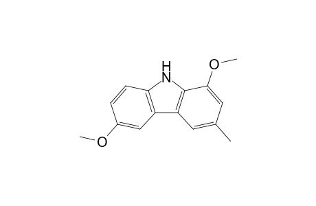 ClAUSENINE;1,6-DIMETHOXY-3-METHYL-CARBAZOLE