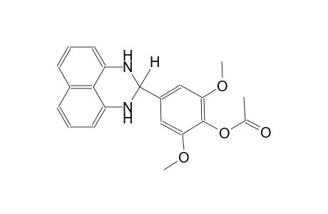 phenol, 4-(2,3-dihydro-1H-perimidin-2-yl)-2,6-dimethoxy-, acetate (ester)