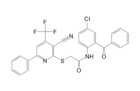 acetamide, N-(2-benzoyl-4-chlorophenyl)-2-[[3-cyano-6-phenyl-4-(trifluoromethyl)-2-pyridinyl]thio]-