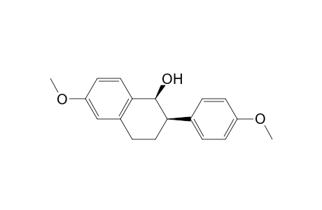 1-Naphthalenol, 1,2,3,4-tetrahydro-6-methoxy-2-(4-methoxyphenyl)-, cis-(.+-.)-