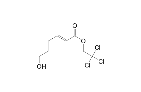 2-Hexenoic acid, 5-hydroxy-, 2,2,2-trichloroethyl ester, (E)-(.+-.)-