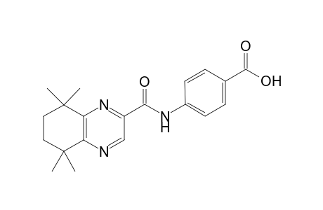 4-[(5,5,8,8-tetramethyl-6,7-dihydroquinoxalin-2-yl)carbonylamino]benzoic acid