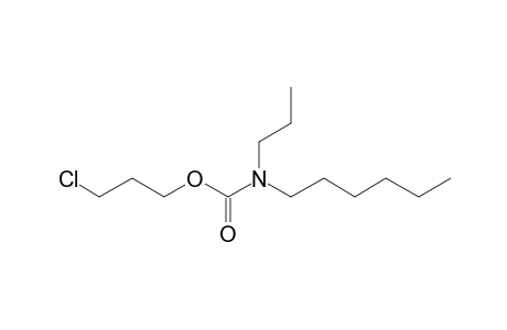 Carbonic acid, monoamide, N-propyl-N-hexyl-, 3-chloropropyl ester