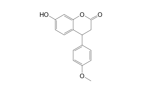 4-(4-Methoxyphenyl)-7-oxidanyl-3,4-dihydrochromen-2-one