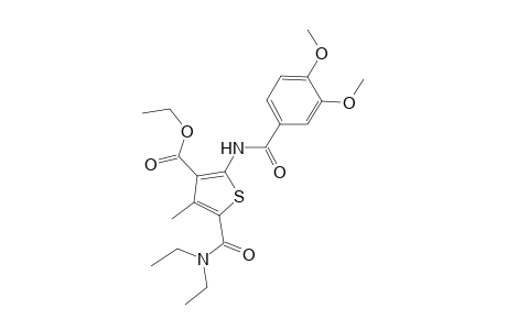 Ethyl 5-[(diethylamino)carbonyl]-2-[(3,4-dimethoxybenzoyl)amino]-4-methyl-3-thiophenecarboxylate