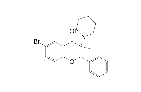 6-bromo-3-methyl-3-piperidinoflavanol