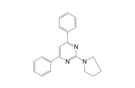 4,6-DIPHENYL-2-(1-PYRROLIDINYL)PYRIMIDINE