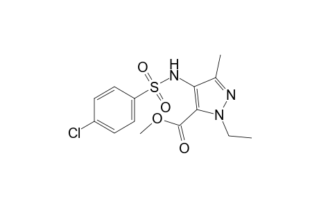 4-(p-Chlorobenzenesulfonamido)-1-ethyl-3-methylpyrazole-5-carboxylic acid, methyl ester