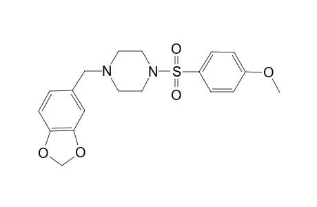 1-(1,3-Benzodioxol-5-ylmethyl)-4-[(4-methoxyphenyl)sulfonyl]piperazine