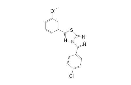 3-(4-chlorophenyl)-6-(3-methoxyphenyl)[1,2,4]triazolo[3,4-b][1,3,4]thiadiazole