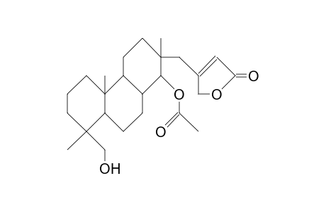 De-15-methyl-14-acetoxy-15-(2,5-dihydro-furan-2- on-4-yl)-18-hydroxy-isopimarane