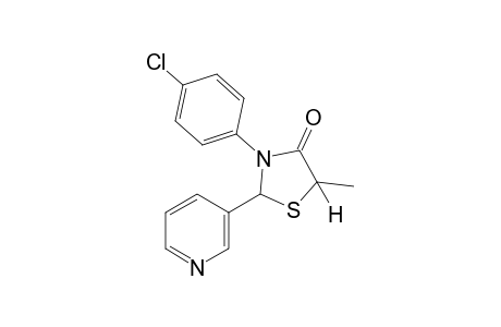 3-(p-Chlorophenyl)-5-methyl-2-(3-pyridyl)-4-thiazolidinone