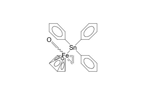 Triphenylstannyl-carbonyl-(.pi.)ethylenyl-(.eta./5/)cyclopentadienyl iron