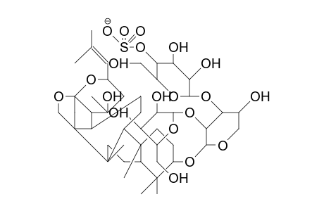 Jujubogenin-3-O.alpha.-L-arabino-furanosyl-(1->2)-[.beta.-D-glucopyranosyl-(1->3).alpha.-L-arabinopyranoside-4'''-O-sulfate