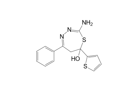 2-Amino-7-hydroxy-7-(2'-thienyl)-5-phenyl-6,7-dihydro-1,3,4-thiadiazepine