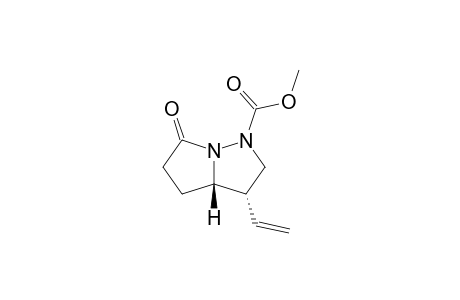 Methyl (3S*,3aS*)-3-ethenylhexahydro-6-oxo-1H-pyrrolo[1,2-b]pyrazole-1-carboxylate