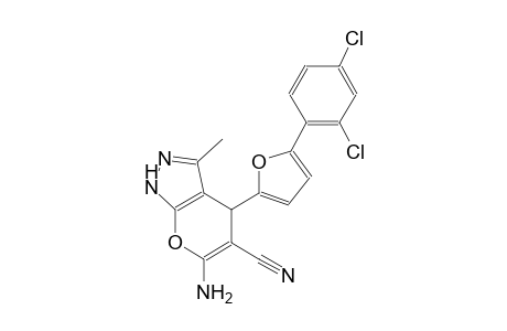 6-amino-4-[5-(2,4-dichlorophenyl)-2-furyl]-3-methyl-1,4-dihydropyrano[2,3-c]pyrazole-5-carbonitrile