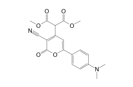 Dimethyl 3-cyano-2-oxo-6-(4-N,N-dimethylaminophenyl)-2H-pyran-4-ylmalonate