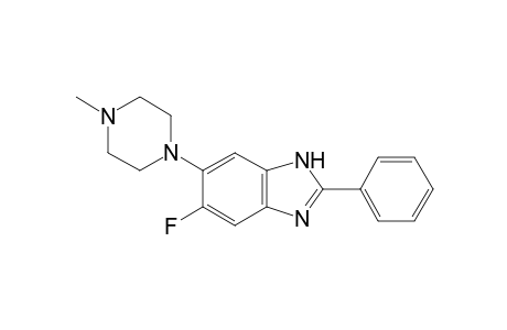 (1H)Benzimidazole, 5-fluoro-2-phenyl-6-(4-methylpiperazin-1-yl)-