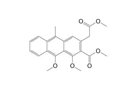 2-Anthraceneacetic acid, 4,10-dimethoxy-3-(methoxycarbonyl)-9-methyl-, methyl ester
