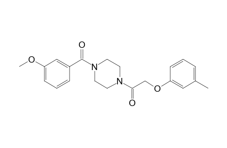 Piperazine, 1-(3-methoxybenzoyl)-4-[(3-methylphenoxy)acetyl]-