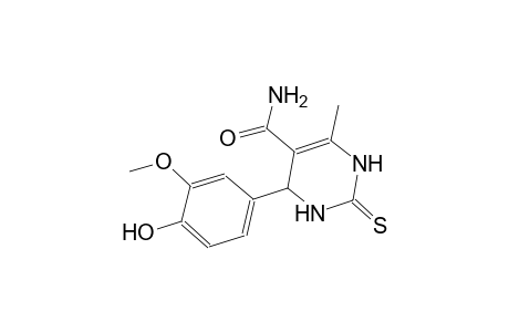 4-(4-hydroxy-3-methoxyphenyl)-6-methyl-2-thioxo-1,2,3,4-tetrahydro-5-pyrimidinecarboxamide