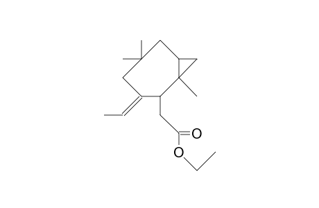 (1R,2R,7S)-2-Carboethoxymethyl-3-([E]-ethylidene)-1,5,5-trimethyl-bicyclo(5.1.0)octane